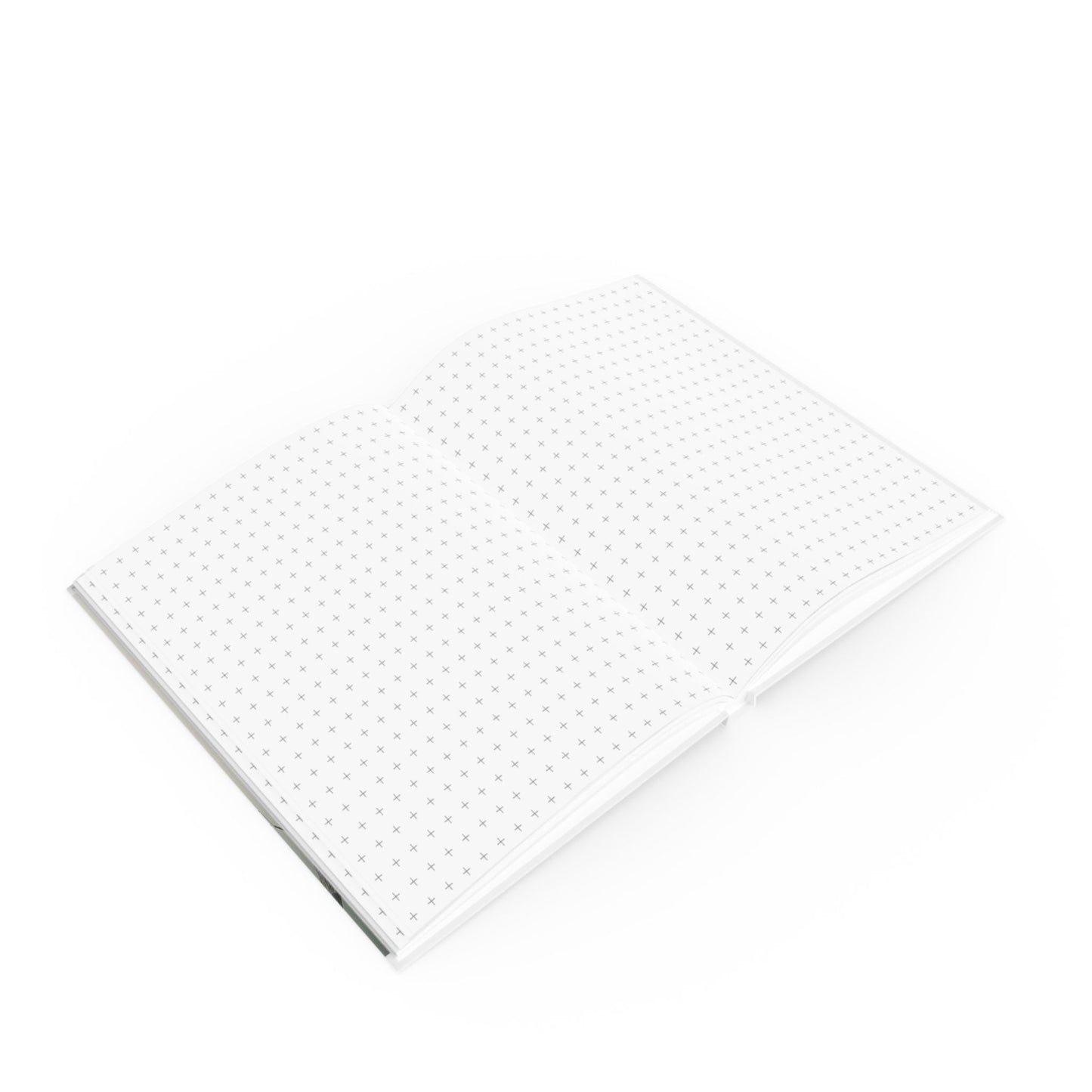 Open A5 journal showing graph page paper option, greyscale and red ladybird on branch design