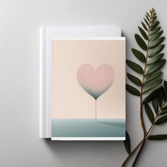 Journal With Minimalist Heart Design – Hardback Lined, Unlined, Or Graph Pages