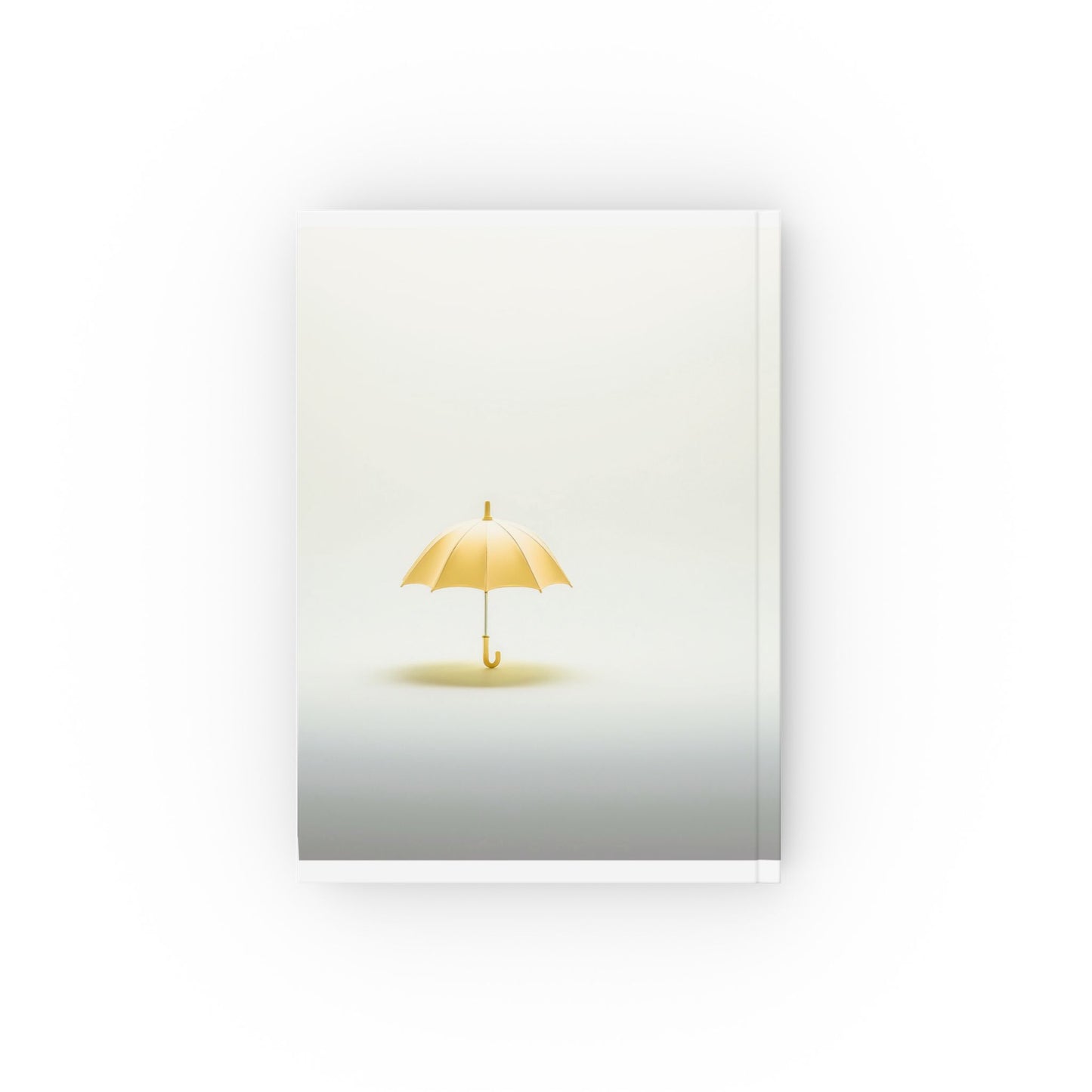 Journal with Yellow Umbrella Minimalist Design | A5 Hardcover Notebook – Choice of Paper Type