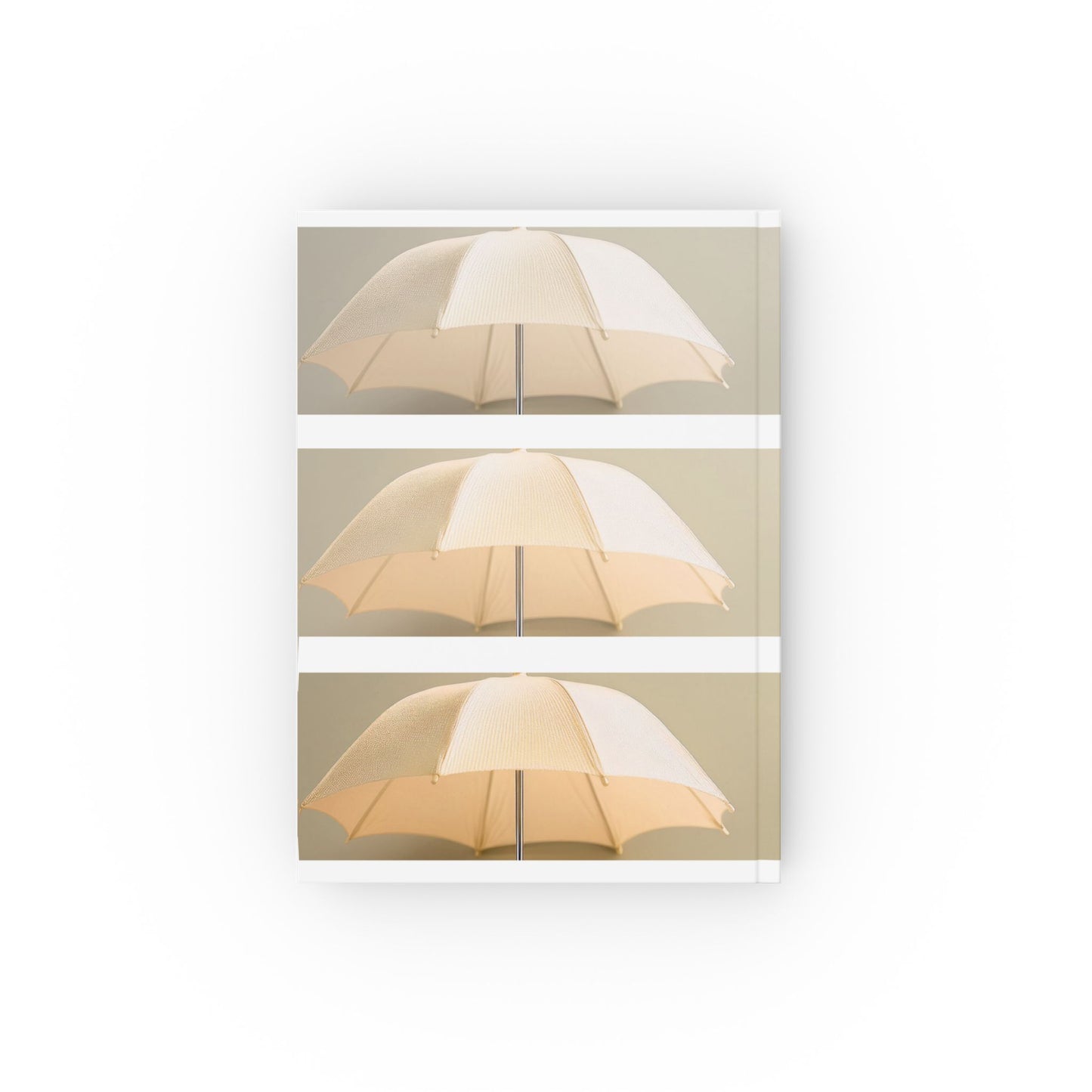 A5 Hardcover Journal Notebook – Soft Yellow Umbrella Design | Aesthetic Stationery Gift