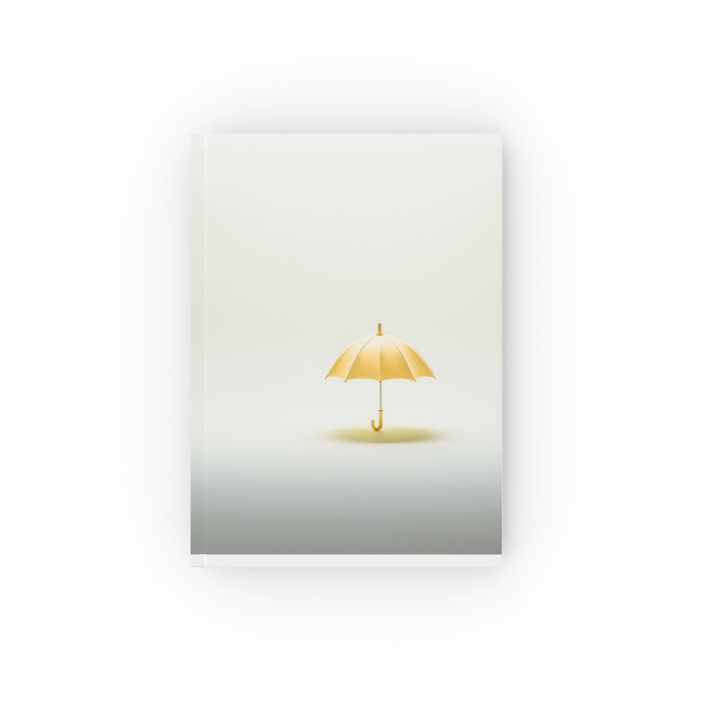 Journal with Yellow Umbrella Minimalist Design | A5 Hardcover Notebook – Choice of Paper Type