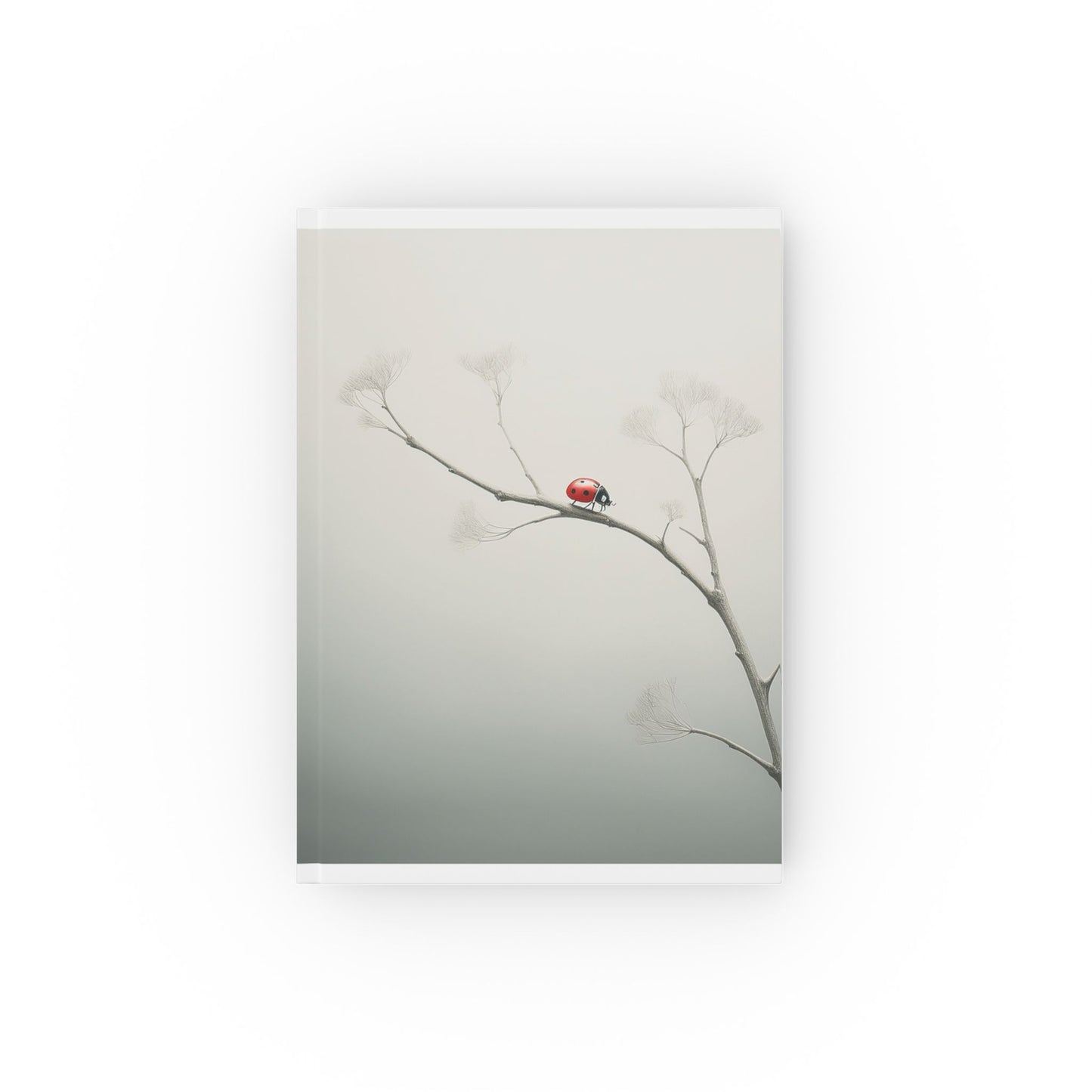 Ladybird Branch Hardcover Journal | Minimalist Nature Notebook