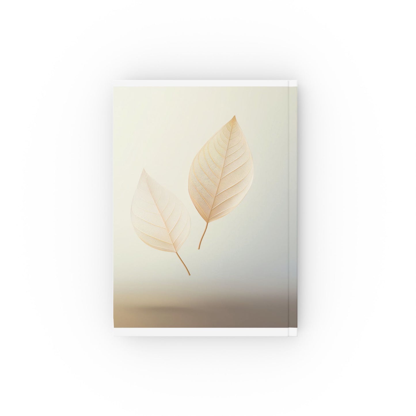A5 Delicate Leaf Journal – Minimal Hardcover Notebook in Warm Earth Tones