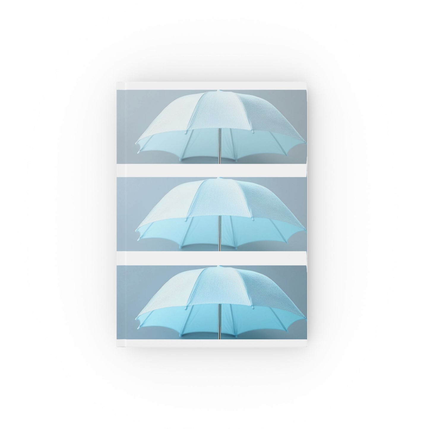 Soft Blue Umbrella A5 Hardcover Journal | Aesthetic Notebook for Writing & Planning