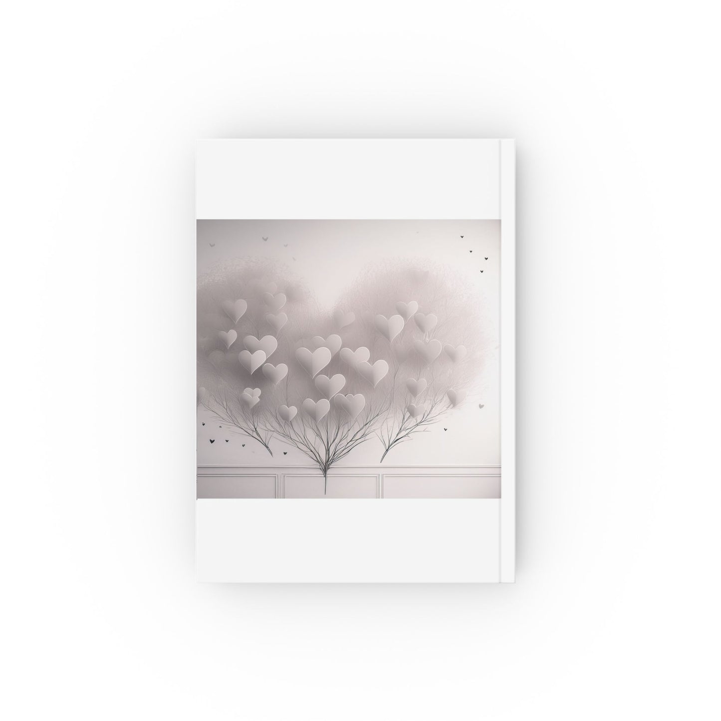 A5 Hardcover Journal – Whimsical Hearts Design in Muted Colours | Cute Notebook for Writing, Journaling & Gifting