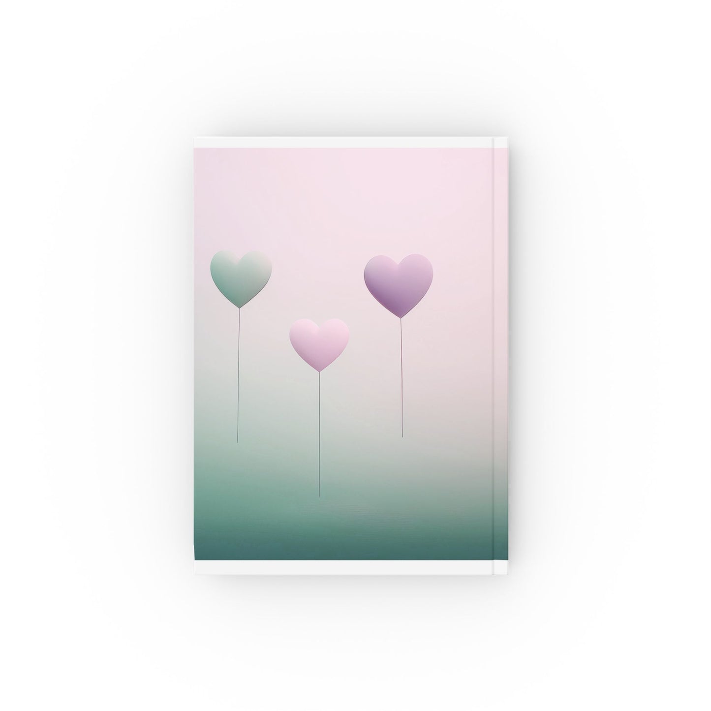Minimalist A5 Hardcover Journal | Pastel Heart Design Notebook