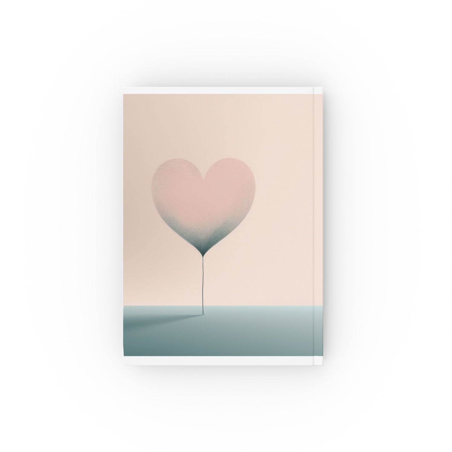 Journal With Minimalist Heart Design – Hardback Lined, Unlined, Or Graph Pages