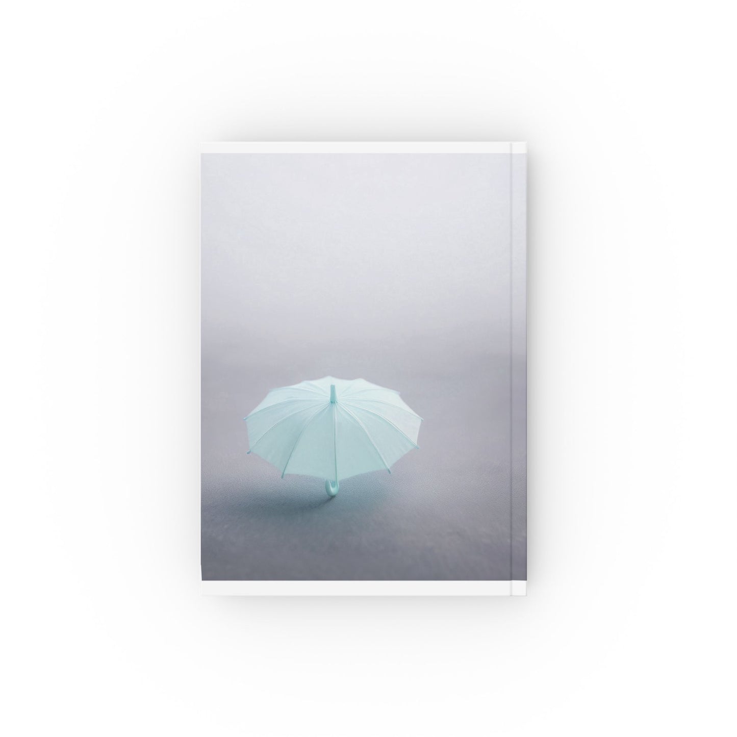 Minimalist A5 Hardcover Journal Notebook – Pale Blue Umbrella Design