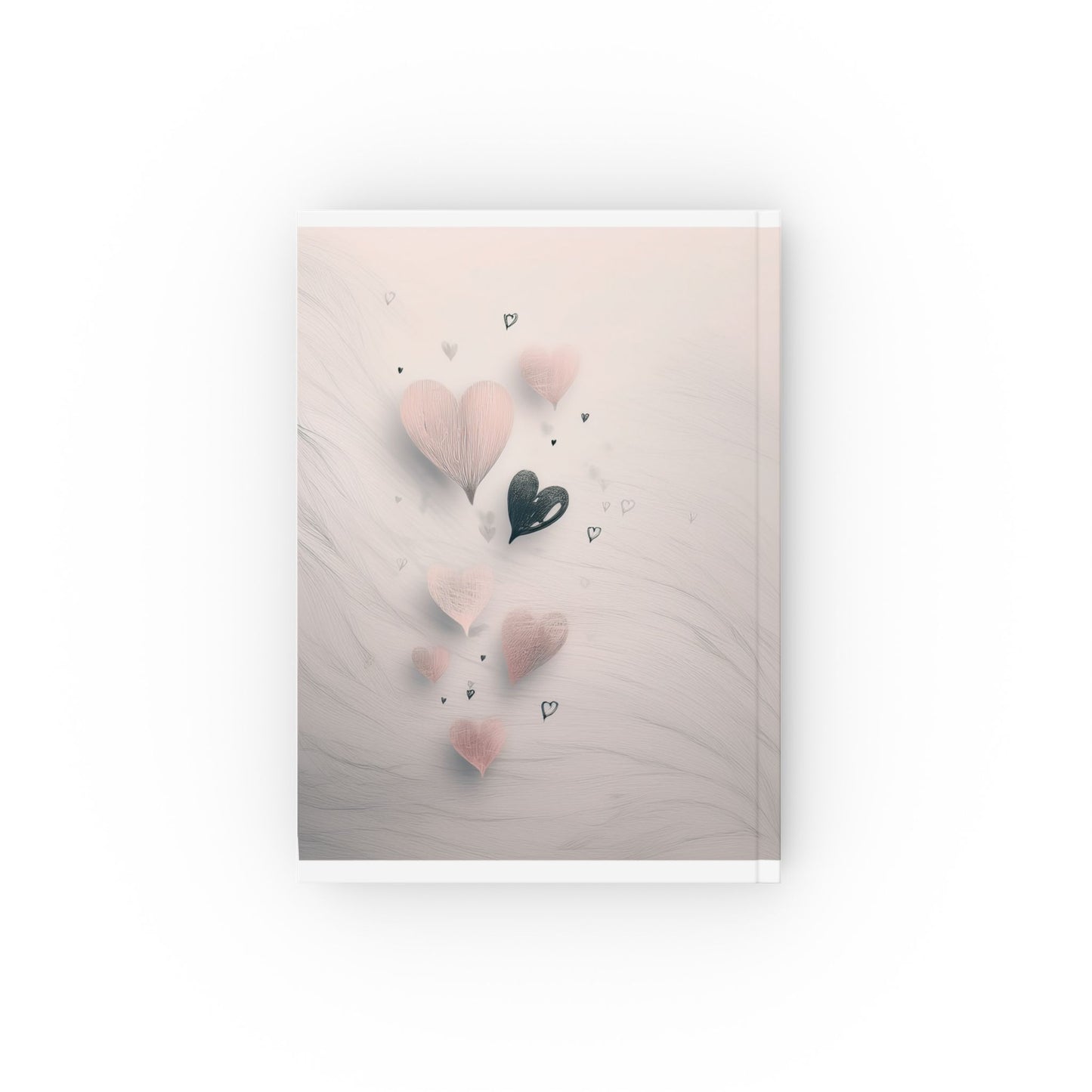 A5 Self-Care Journal With Hearts – Hardcover Notebook for Wellness, Reflection & Mindfulness