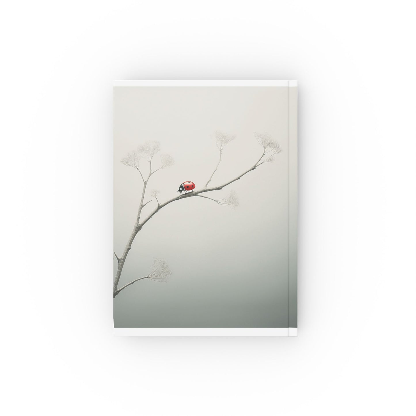Ladybird Branch Hardcover Journal | Minimalist Nature Notebook