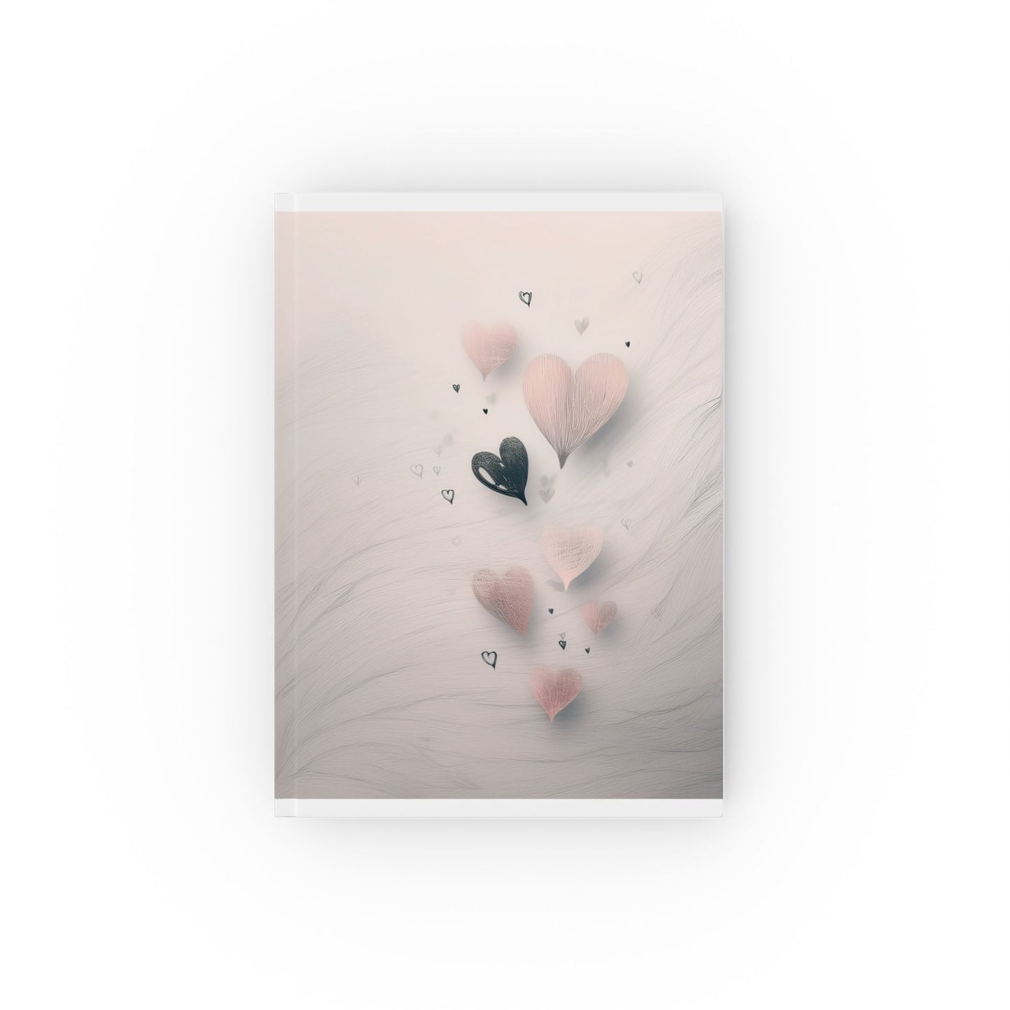 A5 Self-Care Journal With Hearts – Hardcover Notebook for Wellness, Reflection & Mindfulness