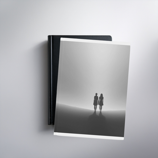 A5 Hardcover Journal – Minimalist Black & White Friendship Design