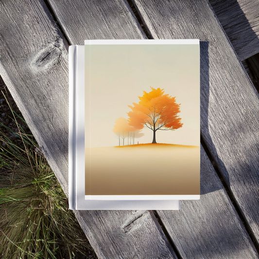 A5 Hardcover Journal – Autumn Tree Design | Small Notebook for Writing & Gifts