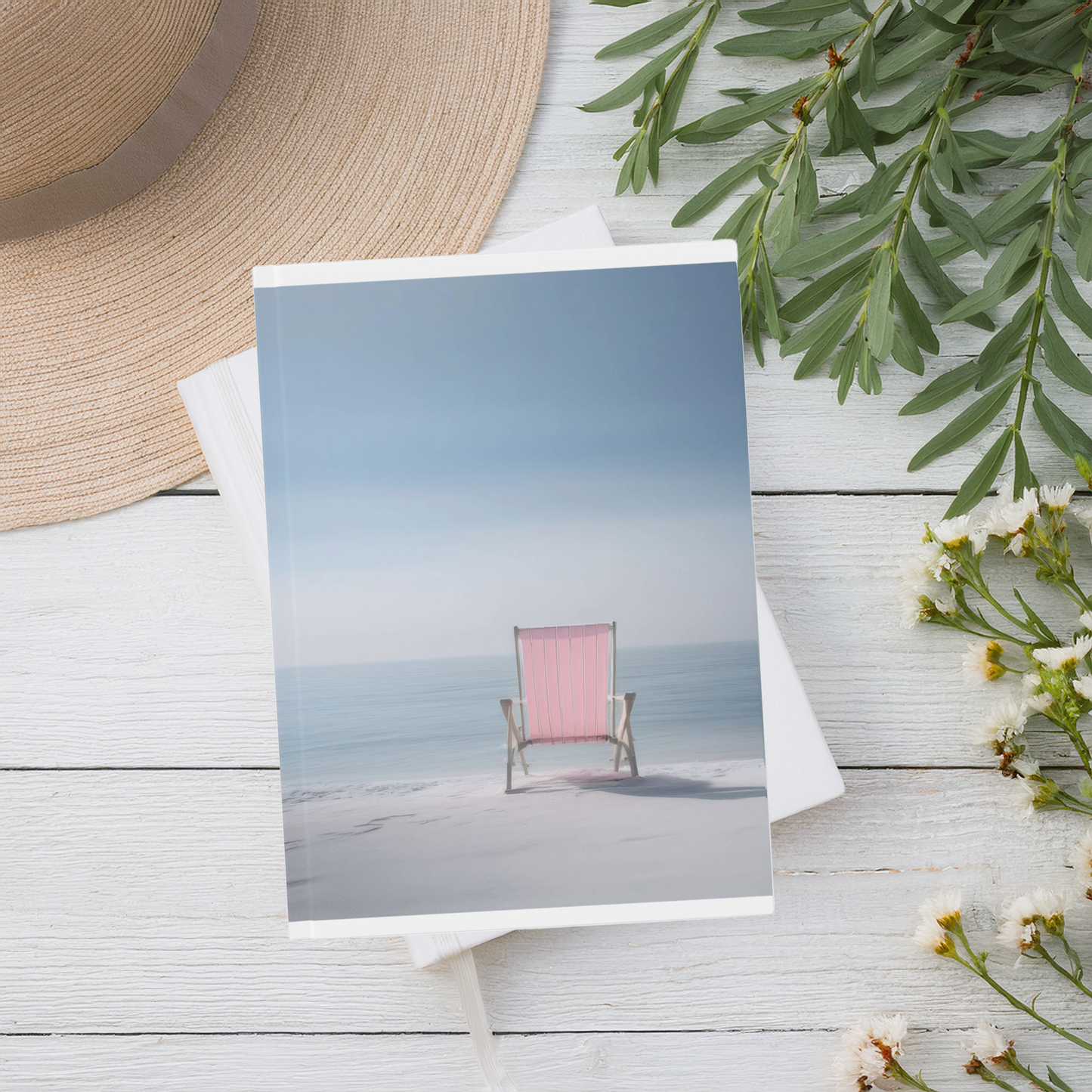 A5 Coastal Beach Chair Aesthetic Journal | Hardcover Notebook for Writing, Reflection & Quiet Moments