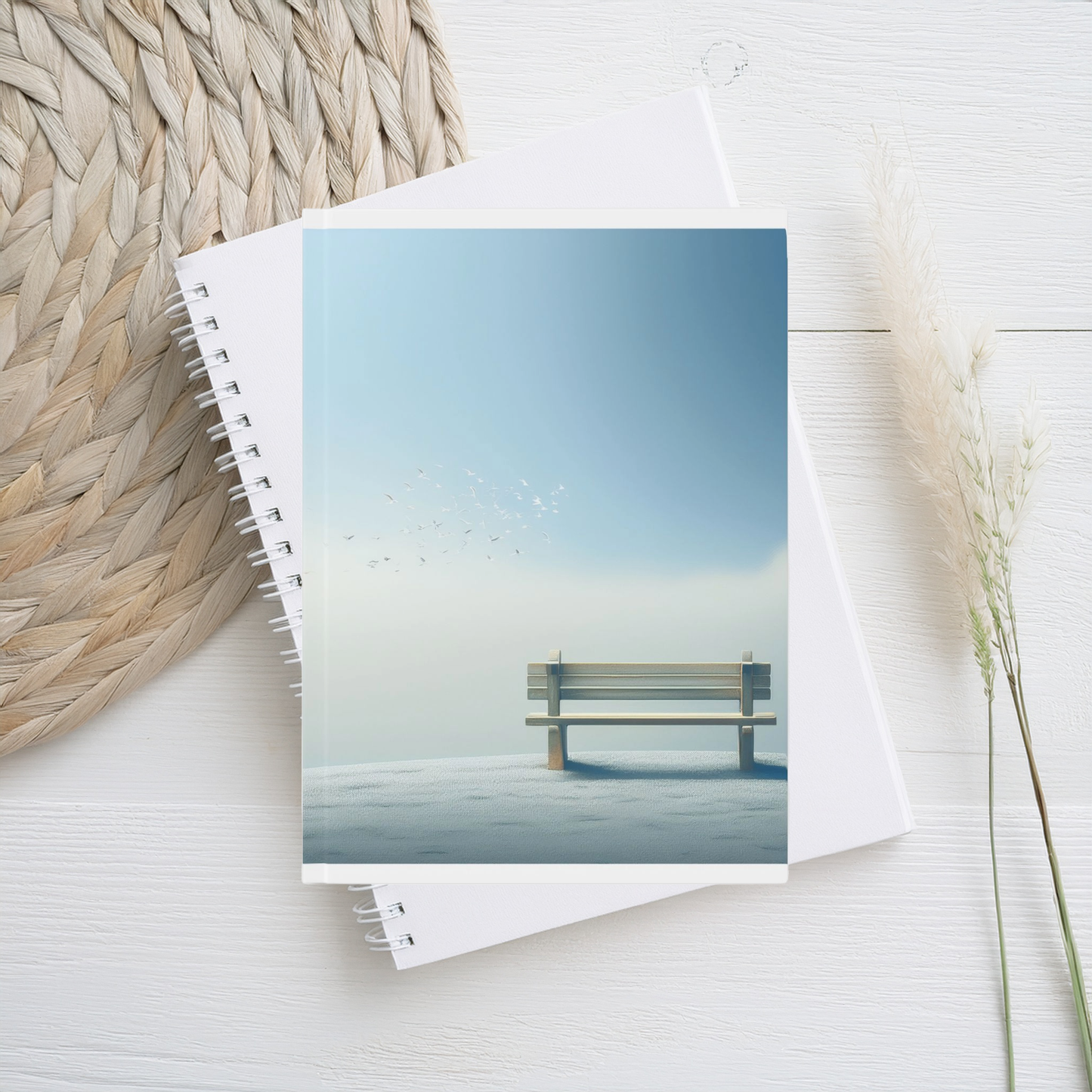 Aesthetic Bench Journal A5 – Minimal Peaceful Hardcover Notebook