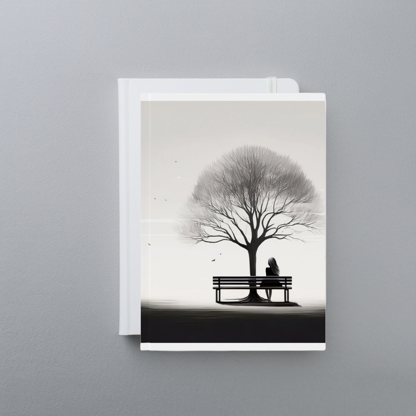 Hardcover Journal – Aesthetic Black And White Nature Design