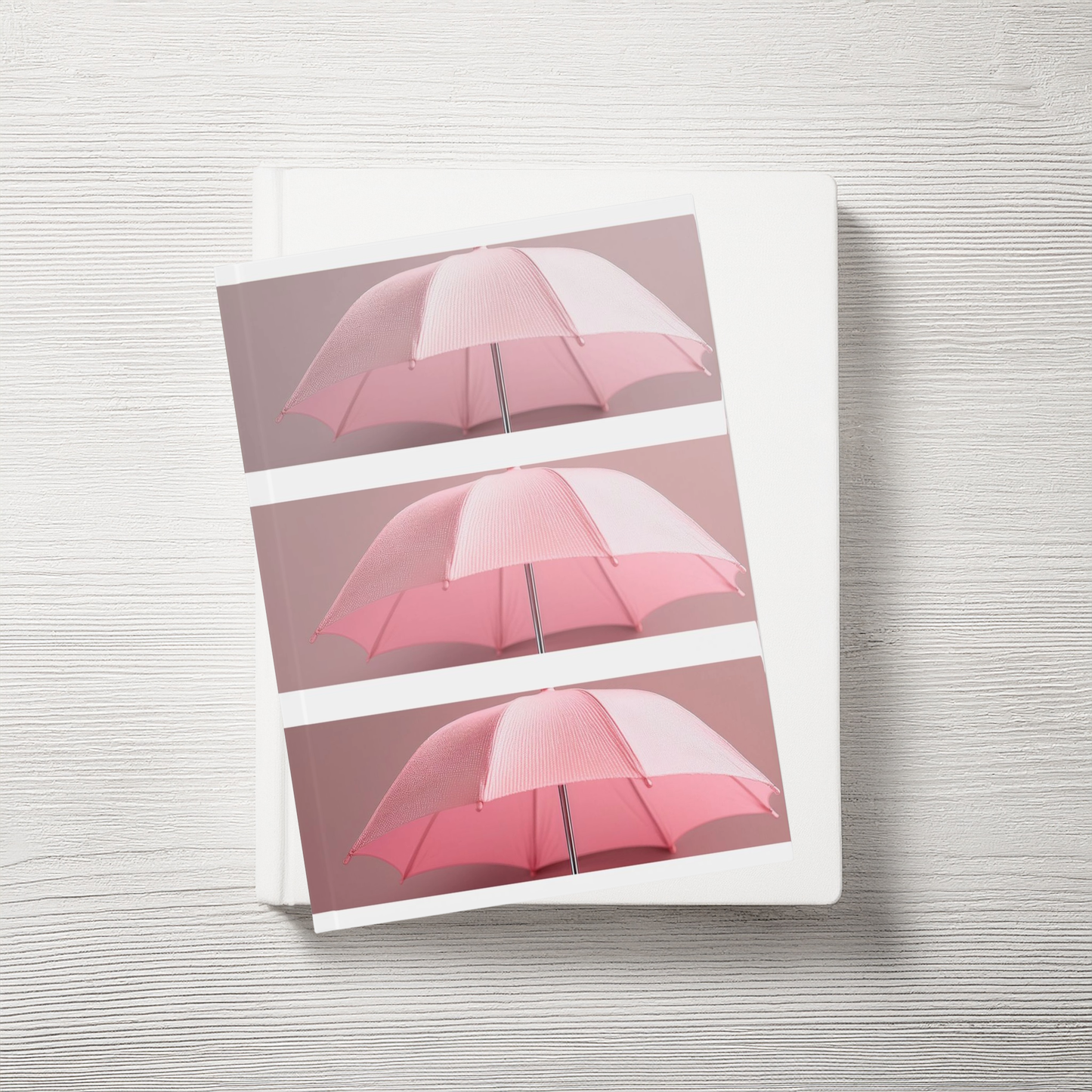 Pink Umbrella A5 Hardcover Journal | Cute Notebook for Writing, Planning & Gifts
