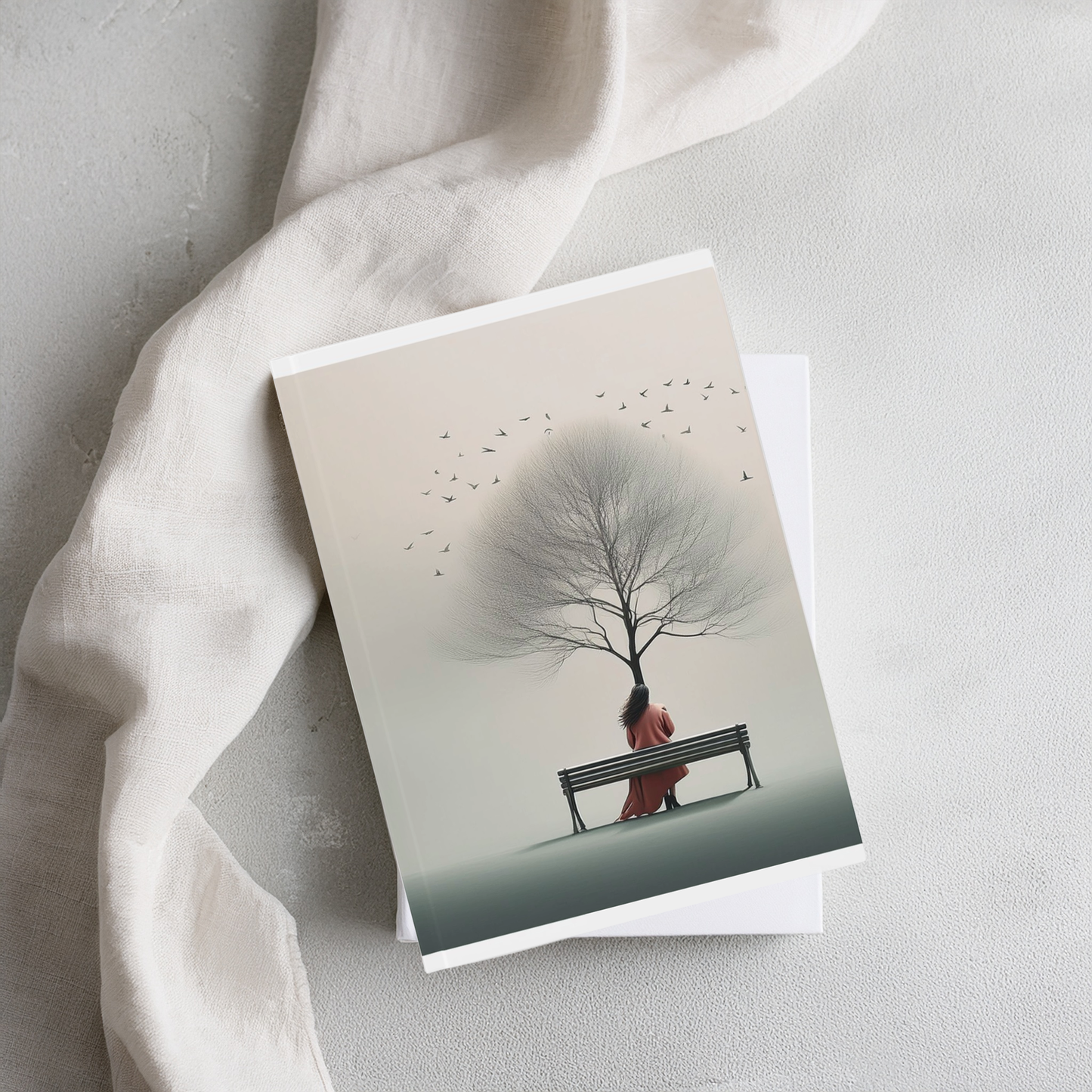 Hardcover Journal – Tree Bench Nature Aesthetic