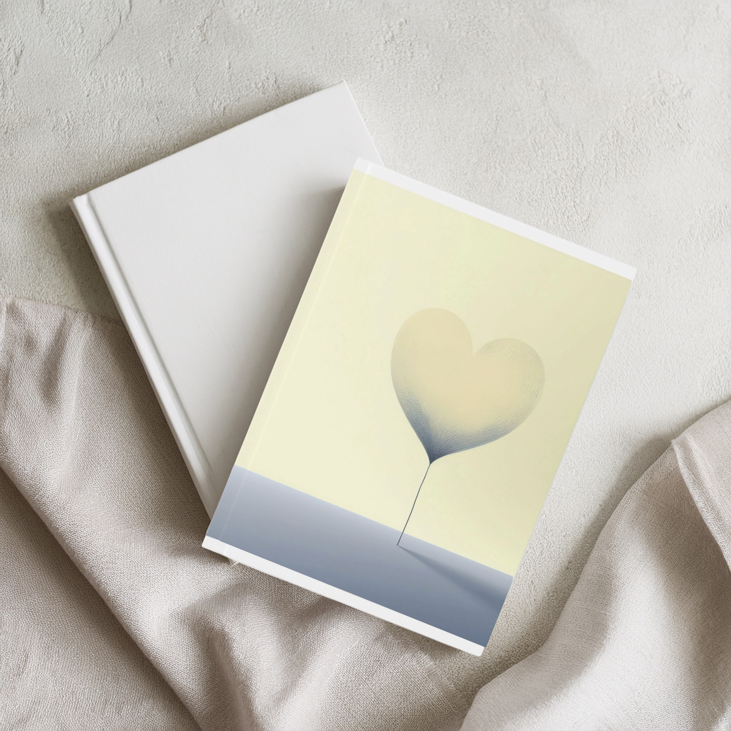 A5 Yellow & Blue Heart Aesthetic Journal | Hardcover Notebook for Writing, Reflection & Creative Ideas