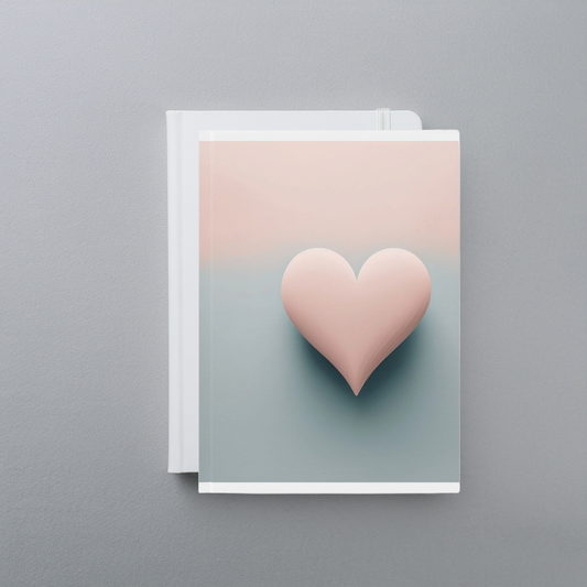 Hardback Journal – Minimalist Love Heart Aesthetic